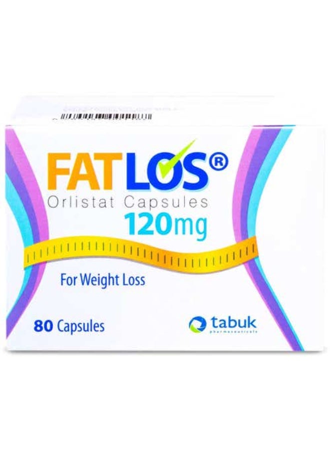Tabuk Fatlos 120 mg 80 Capsules - Image 1